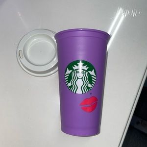 Starbucks Lilac Purple lips color changing Reusable plastic hot cup
